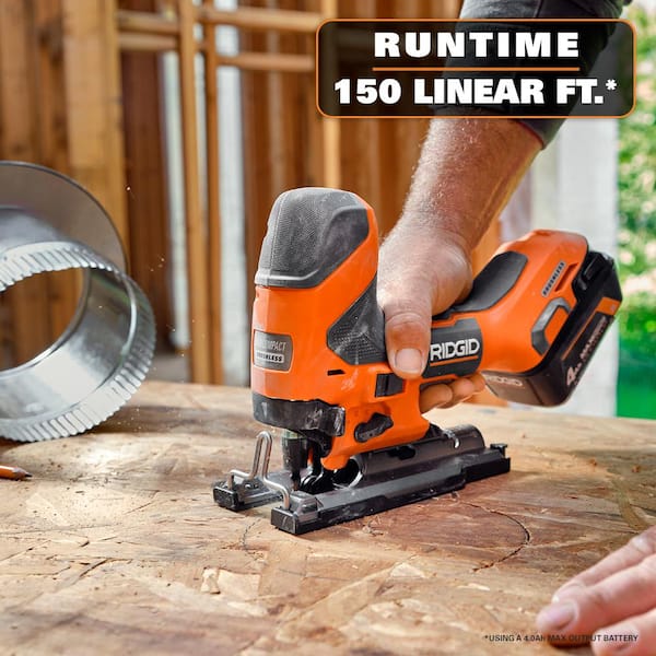 RIDGID 18V Brushless Cordless 2 Tool Combo Kit with SubCompact Barrel Grip Jig Saw and Compact Router Tools Only R86346B R860444B