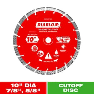 DIABLO 14 in. Diamond Segmented Turbo Cut-Off Discs for Masonry