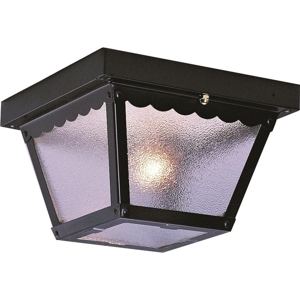 Volume Lighting V7232-5 2-Light Outdoor Ceiling Mount, Black, image size:1000x1000