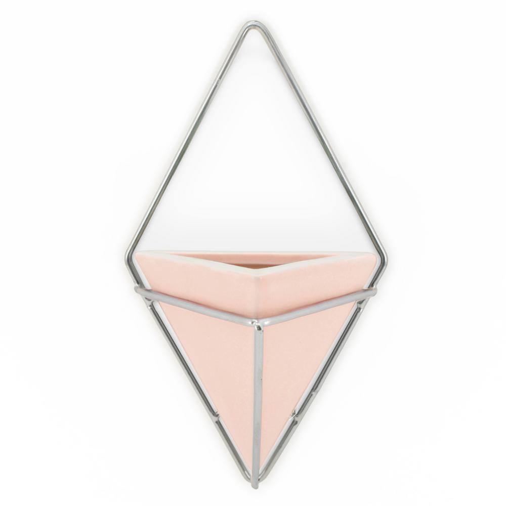 Diamond 4 in. x 8 in. Coral Matte Ceramic Wall Planter