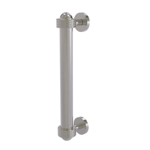 Allied Brass 8 in. Center-to-Center Door Pull with Groovy Aents in Satin Nickel