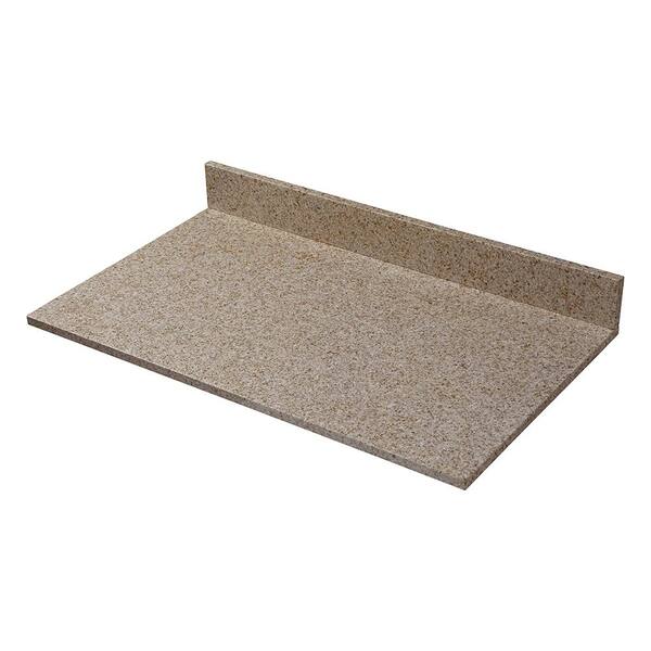 Pegasus 31 in. Granite Vanity Top in Beige without Basin