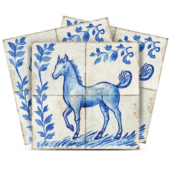 MI ALMA Blue D40 8 in. x 8 in. Vinyl Peel and Stick Tile (24-Tiles, 10.67 sq. ft./Pack)