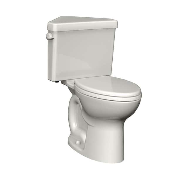 American Standard Cadet 3 Powerwash Triangle Tall Height 2-Piece 1.6 GPF Single Flush Elongated Toilet in White, Seat not Included