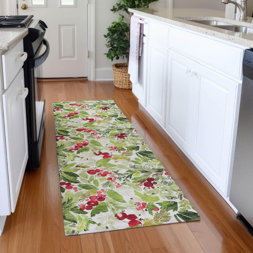 Chantille Machine Washable Indoor/Outdoor Abstract ACN1816 Aloe 2 ft. 3 in. x 7 ft. 6 in. Runner Rug price history on PriceWatchPro