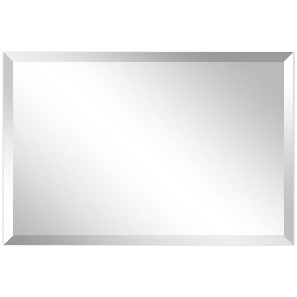 20" x 30" Frameless Rectangular Beveled Wall Mirror