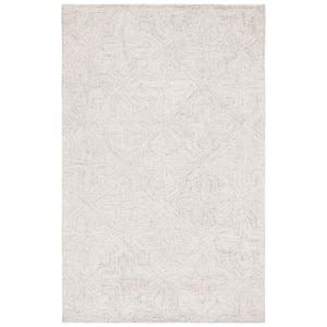 Abstract Gray/Ivory 5 ft. x 8 ft. Chevron Medallion Area Rug