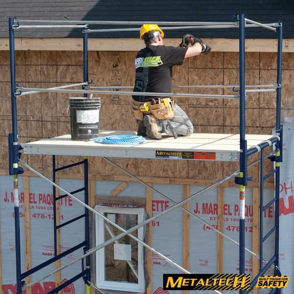 Saferstack 5 ft. x 7 ft. x 32.42 ft. High Scaffold Frames with Cross Braces (Pack of 5 Sets)