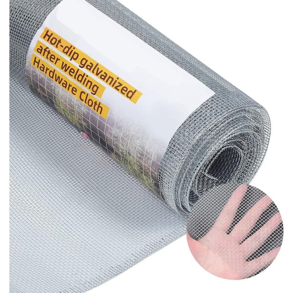 Unbranded Hardware Cloth 16in x 10ft 1/8 inch 27Ga Hot Dipped Galvanized Welded Metal Fencing Roll Mesh for Garden Poultry Netting