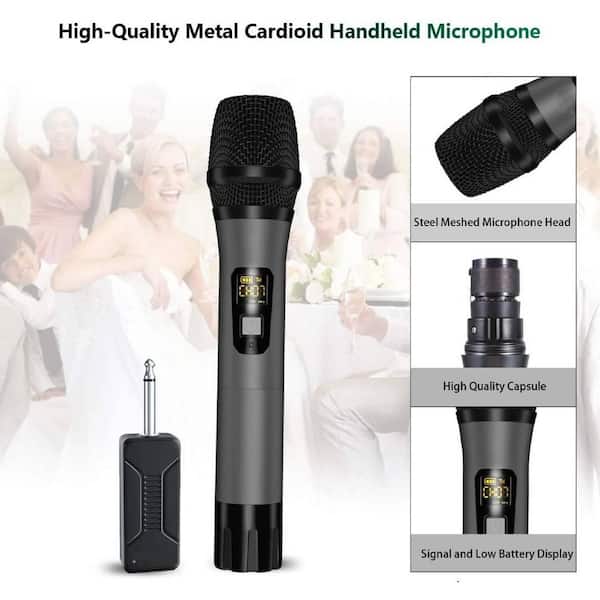 Yichuhaoxi Wireless Microphone Only for Mic Input, UHF Metal