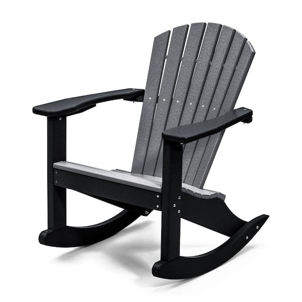 Classic Black Rocking Wood Adirondack Chair