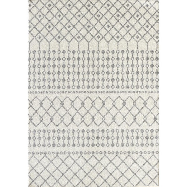L'Baiet Hannah White Boho 5 ft. x 7 ft. Area Rug