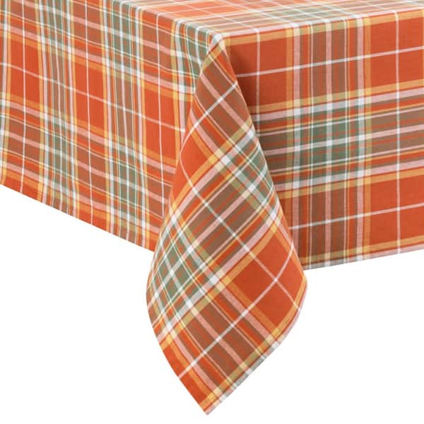 Threadmade Home Hawley Plaid Harvest Cotton Tablecloth, Multicolor - 52"W x 70"L