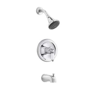 Teapot Single-Handle Tub and Shower Faucet in Chrome (Valve Included)