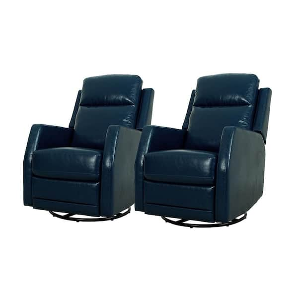 navy swivel recliner