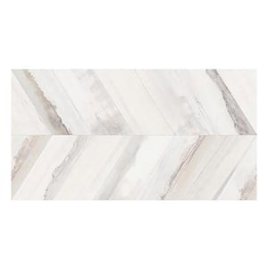 Maori 17.7 in. x 35.4 in. White Porcelain Matte Wall and Floor Tile (13.05 sq. ft./case) 3-Pack