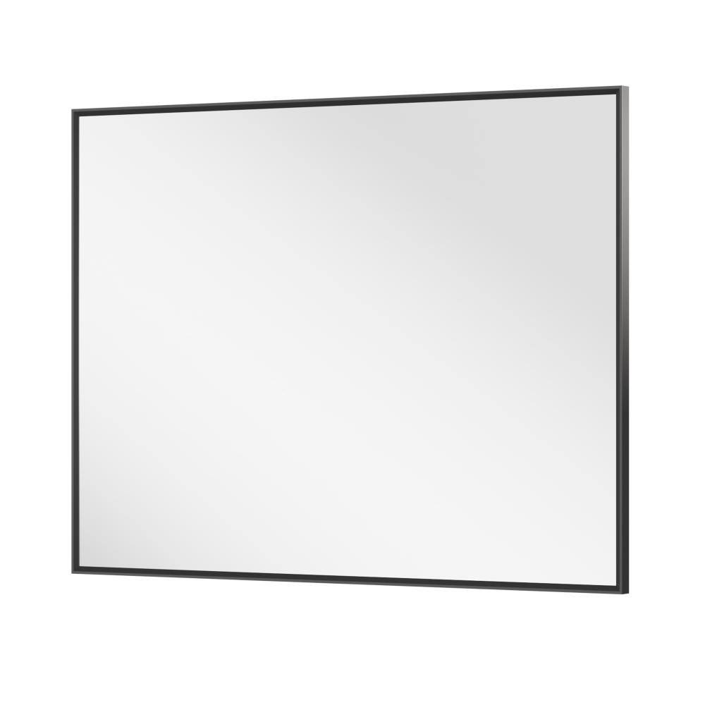 48 in. W x 30 in. H Beveled Edge Rectangle Aluminum Framed Wall Bathroom Vanity Mirror in Black price history on PriceWatchPro