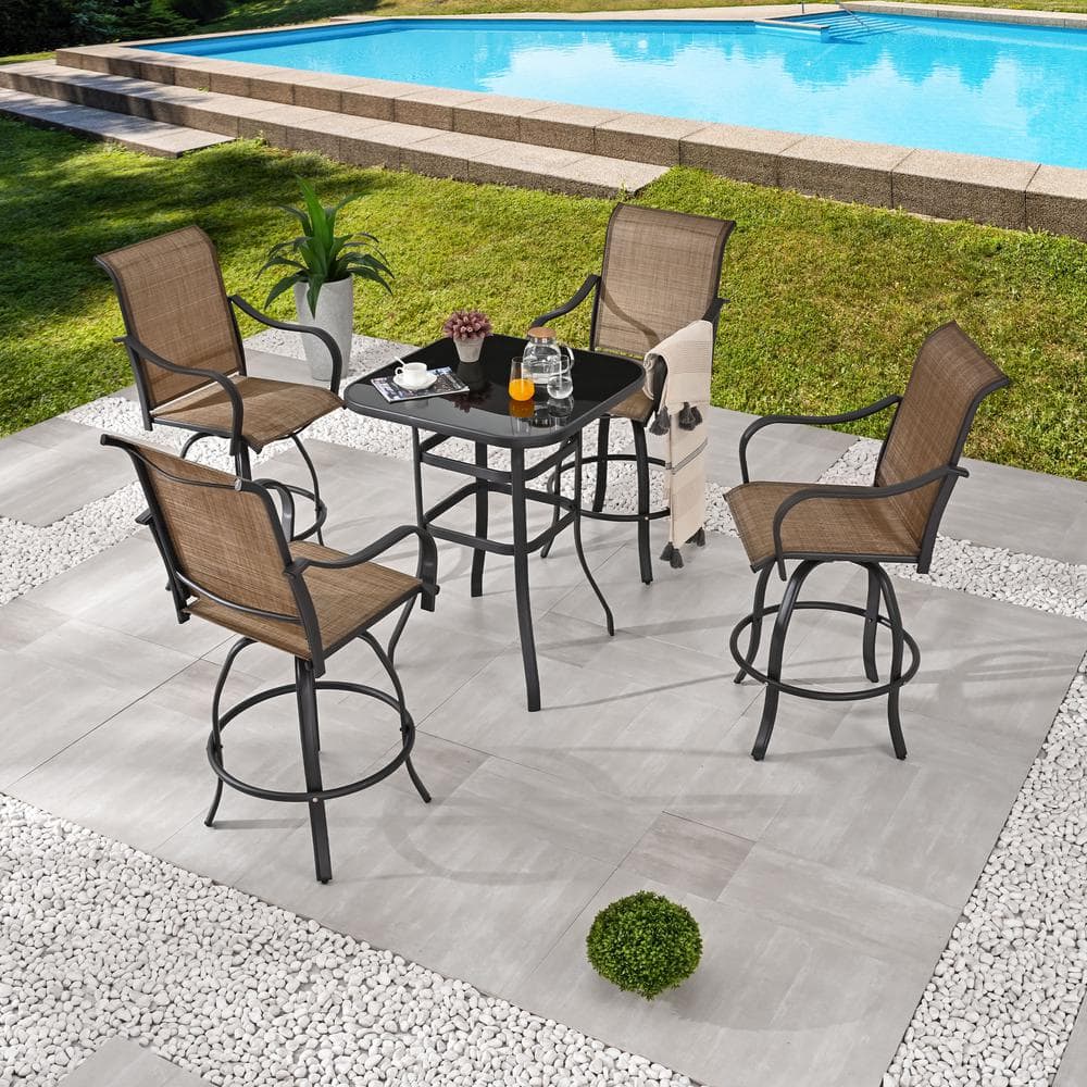 Patio Festival 5Piece Square Metal Outdoor Dining Set PF192731X2273