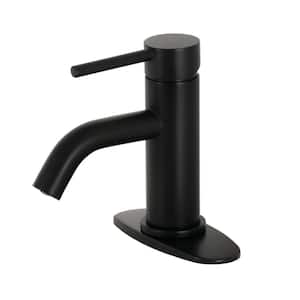 Concord Single-Handle Single-Hole Bathroom Faucet with Push Pop-Up in Matte Black