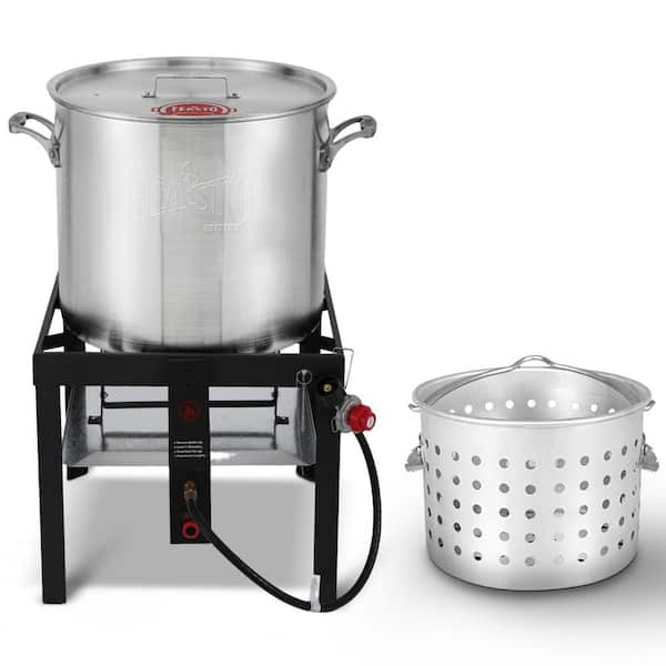80Qt 1-Burner Propane Electronic Ignition Aluminized Steel Seafood Boilling Kit