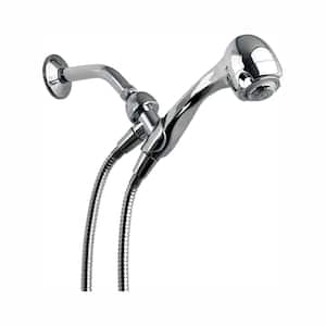 Earth 3-Spray 2.7 in. Single Wall Mount Handheld 2.0 GPM Shower Head in Chrome