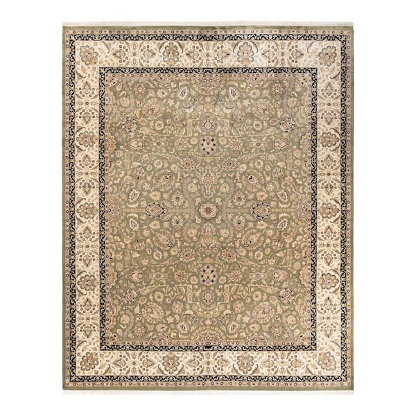 Solo Rugs Mogul One-of-a-Kind Traditional Green 8 ft. 1 in. x 10 ft. 1 in. Oriental Area Rug