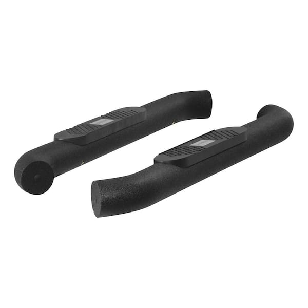 Big Step 4-Inch Round Black Aluminum Nerf Bars, Select Jeep Wrangler JK