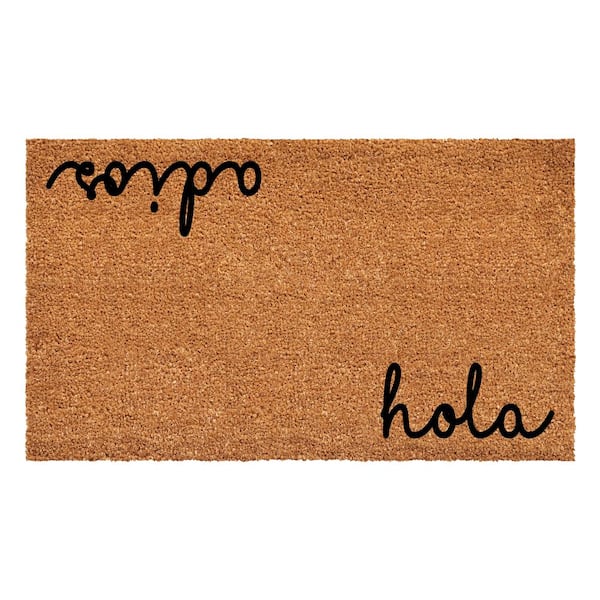 Calloway Mills Cursive Hola Adios Doormat, 24" x 36"