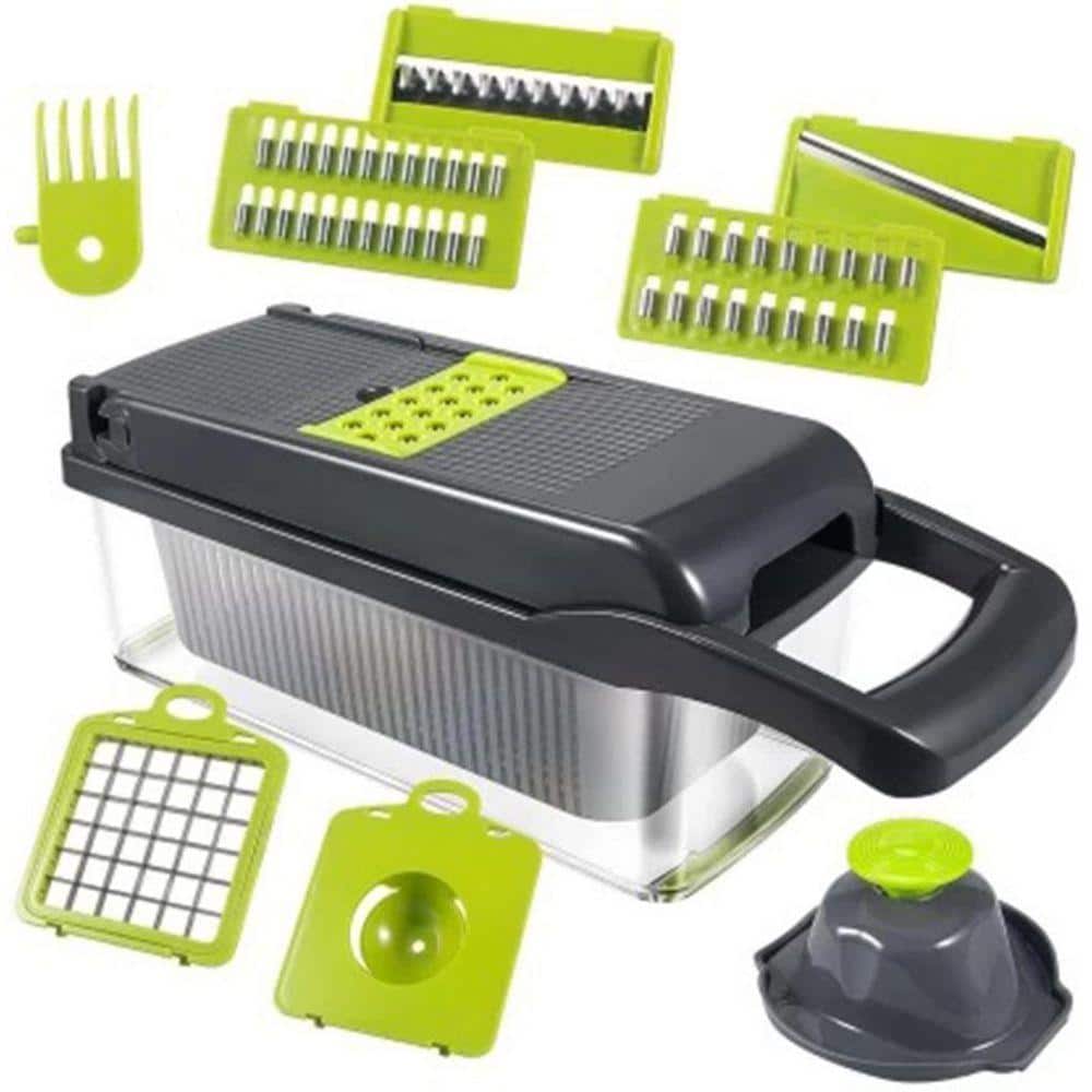 Lynzavix Stainless Steel 16-in-1 Vegetable Chopper with 5-Blades