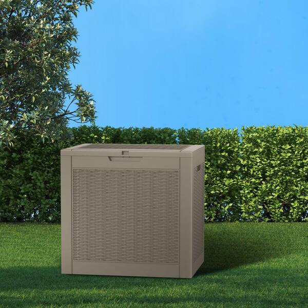 22 in. W x 17 in. D x 21 in. H Rattan Resin Outdoor Storage