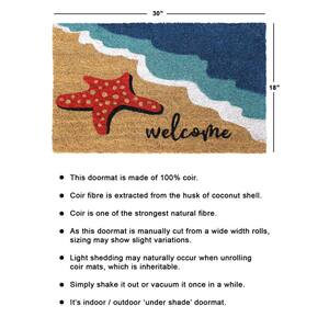 Multi Starfish Welcome 18 in. x 30 in. Doormat