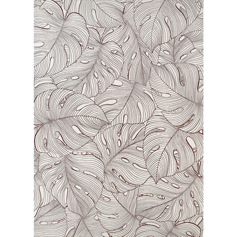 Castellane Rug Couristan Castille Palma Rouge 5 ft. x 8 ft. Floral Indoor/Outdoor Area ...