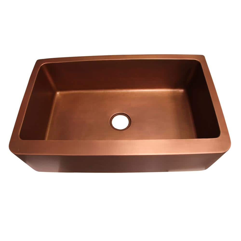 Austin 33'' Antique Copper Farmhouse Single Bowl Sink