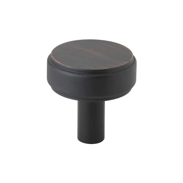 GLIDERITE 1-1/2 in. Solid Round Knurled Cabinet Knob - 5827-ORB