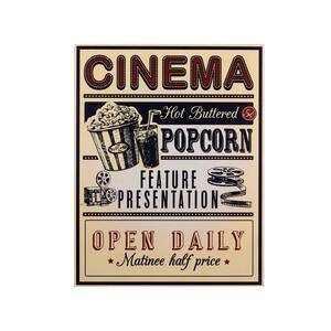 Vintage Inspired Cinema Ad Decorative Sign Wall Art