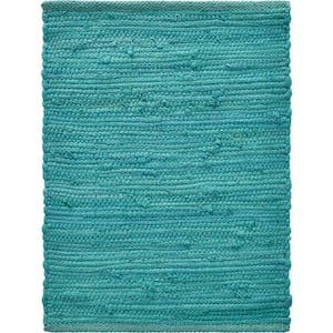 Tide Solid 19 in. x 13 in. Teal Cotton Placemat (Set of 4)