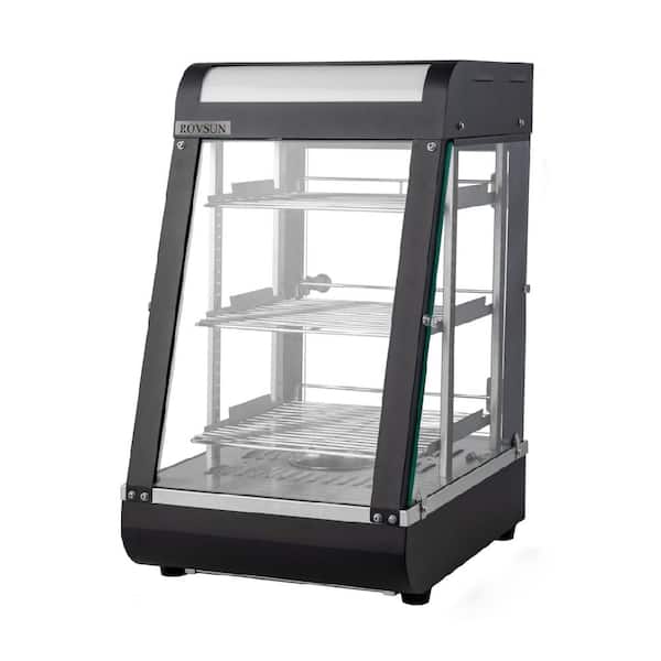 15 in. 1000-Watt 3-Tiers Commercial Food Warmer Display Buffet Server in Black