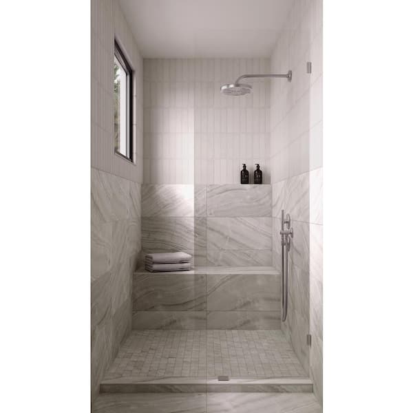 Gemma 12 in. 24 in. Honed Grey Onyx Porcelain Marble Look Tile (15.5 sq.ft./case)