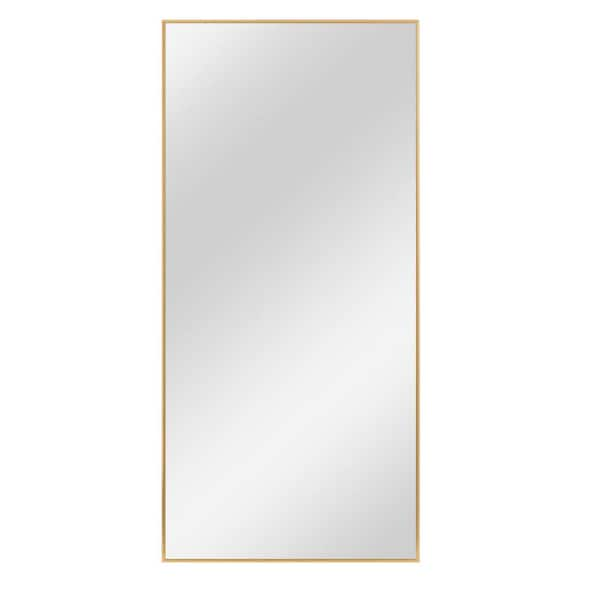 NEUTYPE 69 in. H x 32 in. W Rectangular Metal Gold Wall Mirror NT18086G ...