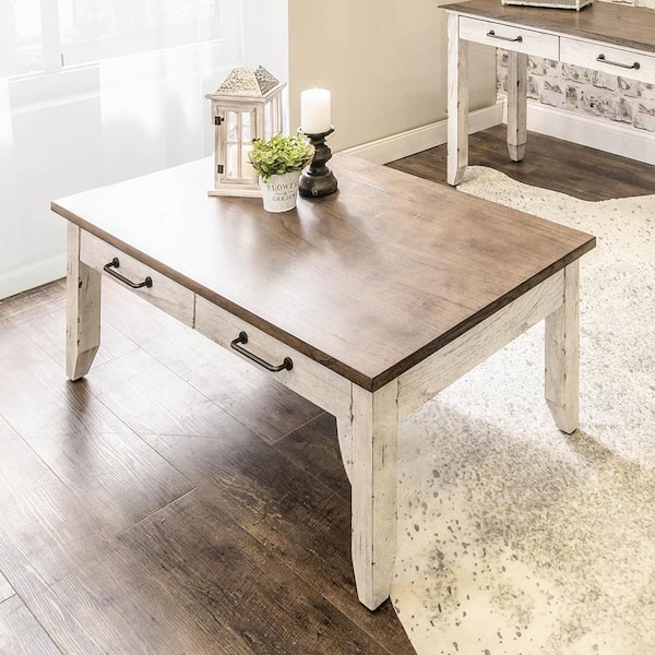 ivory wood coffee table