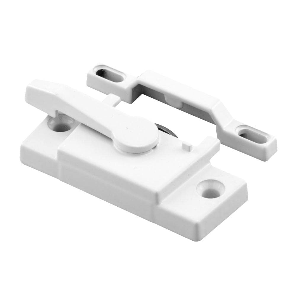 Prime-Line White Powder Coat Diecast Construction Used on Single and Double  Hung Windows Sash Lock F 2744 - The Home Depot