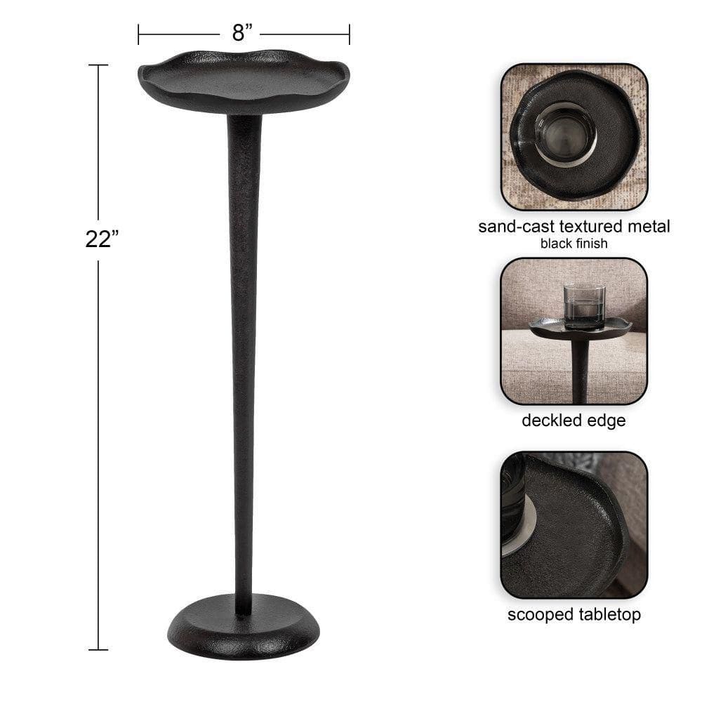 Alessia 8.00 in. Bronze Round Metal End Table - thumbnail 4