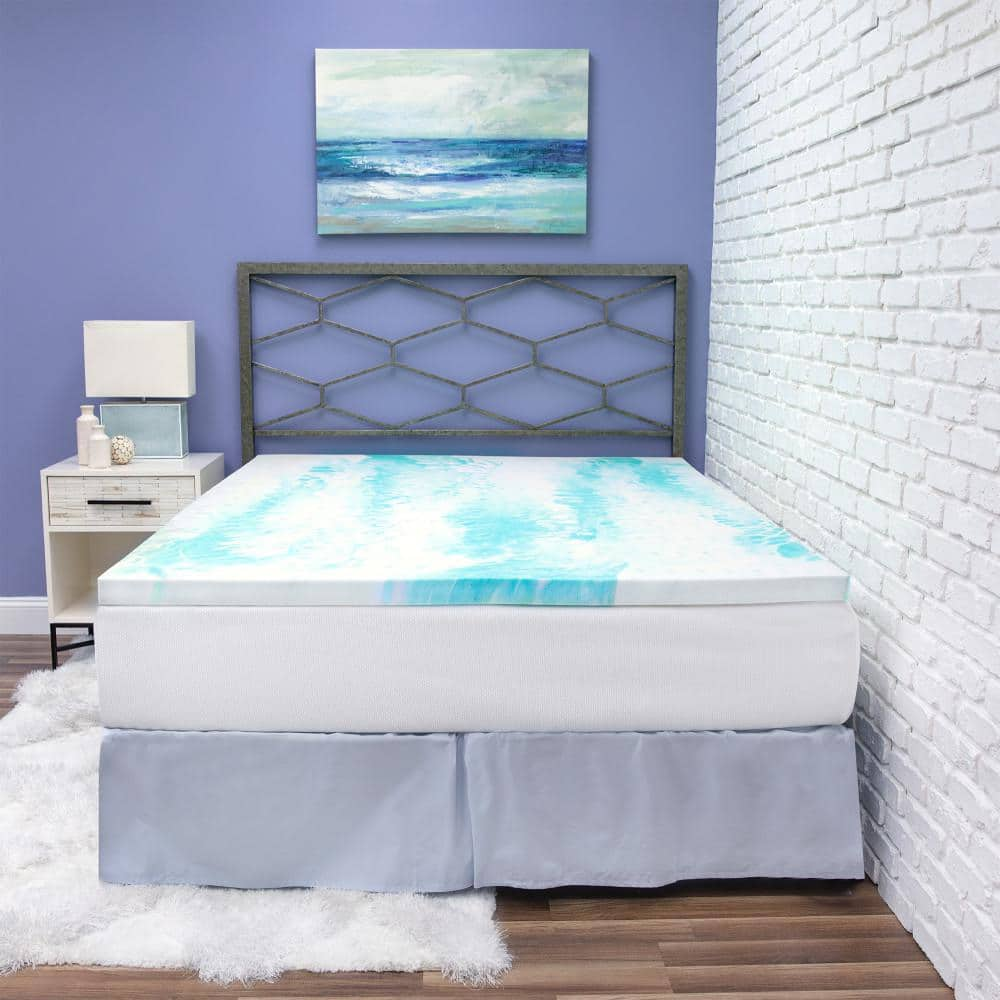 4"" Gel Swirl Memory Foam Mattress Topper 4 in. Medium No Pocket Gel Memory Foam Full Mattress Topper -  BioPEDIC, 81061