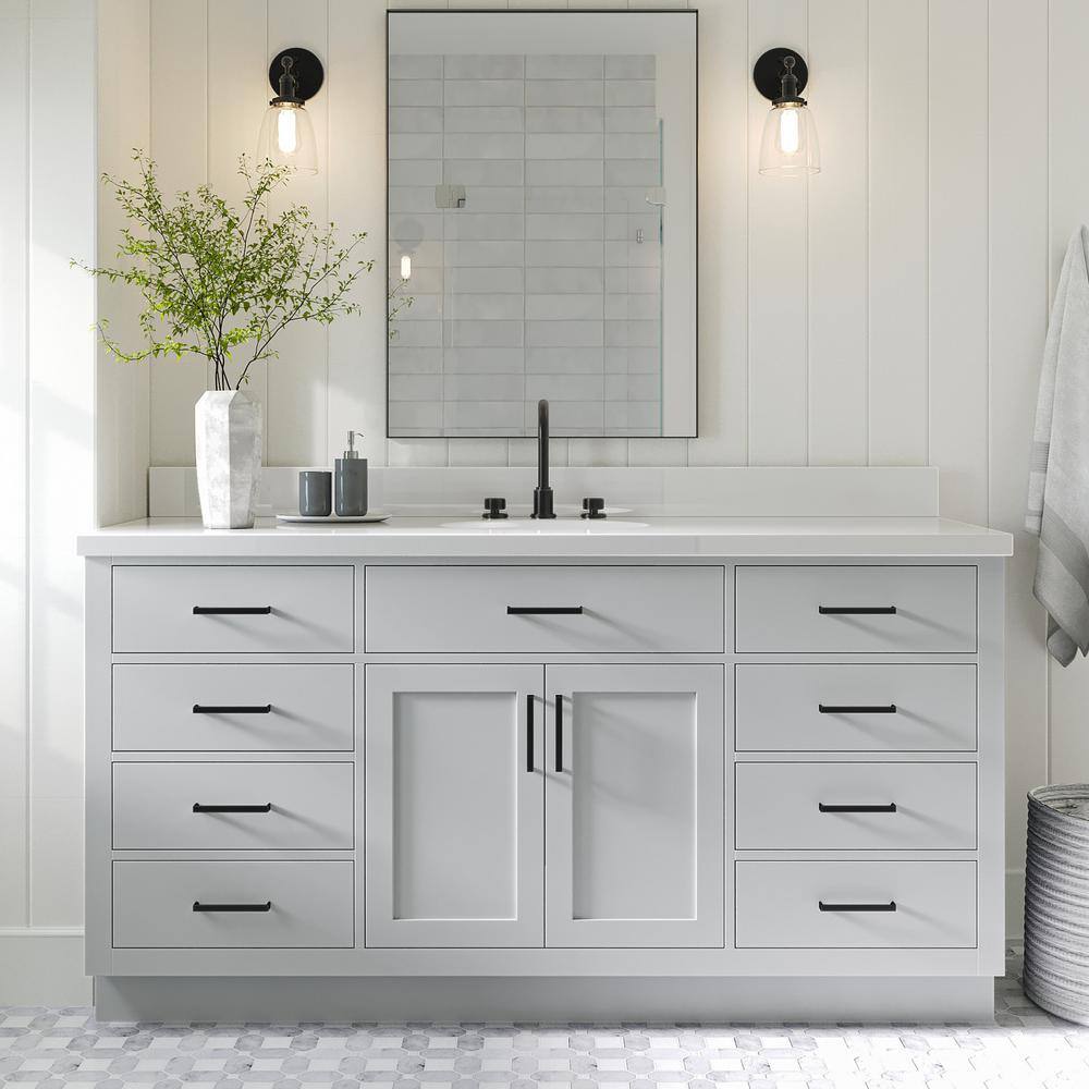 Hepburn 66" Gray Pine Single Freestanding Vanity Base
