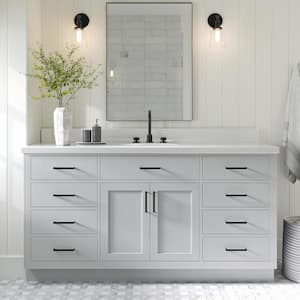 Hepburn 66 in. W x 21.5 in. D x 34.5 in. H Single Sink Freestanding Bath Vanity Cabinet without Top in Grey