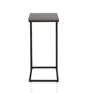 Ebnall 16.5 in. Antique Gray and Black Rectangle Wooden End Table