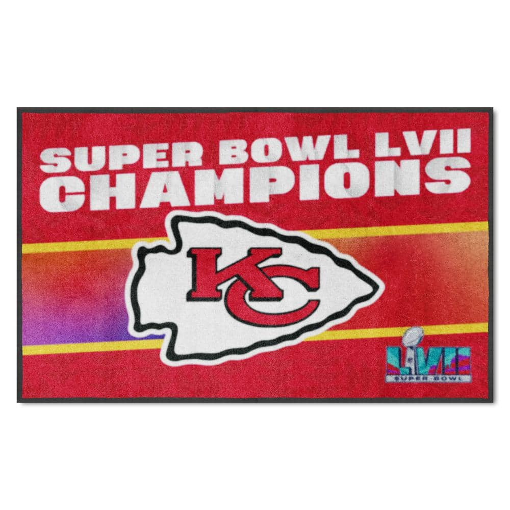 Fanmats Kansas City Chiefs Super Bowl LVII 4x6 Logo Mat - Landscape