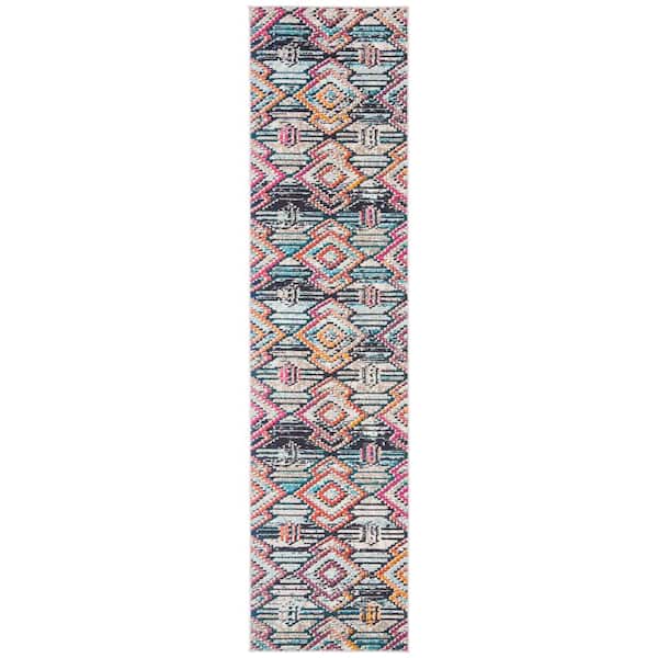 Madison Black/Orange 2 ft. x 14 ft. Runner Rug