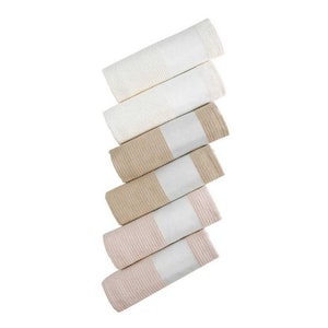 KAFTHAN Textile Taupe Solid Cotton Kitchen Towel Set (Set of 6)
