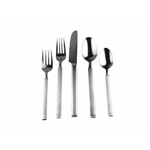 Orren Ellis Matte Black Silverware Set , 40-Piece Stainless Steel Flatware  Cutlery Set Service For 8, Satin Finish Kitchen Utensil Set, Dishwasher  Safe